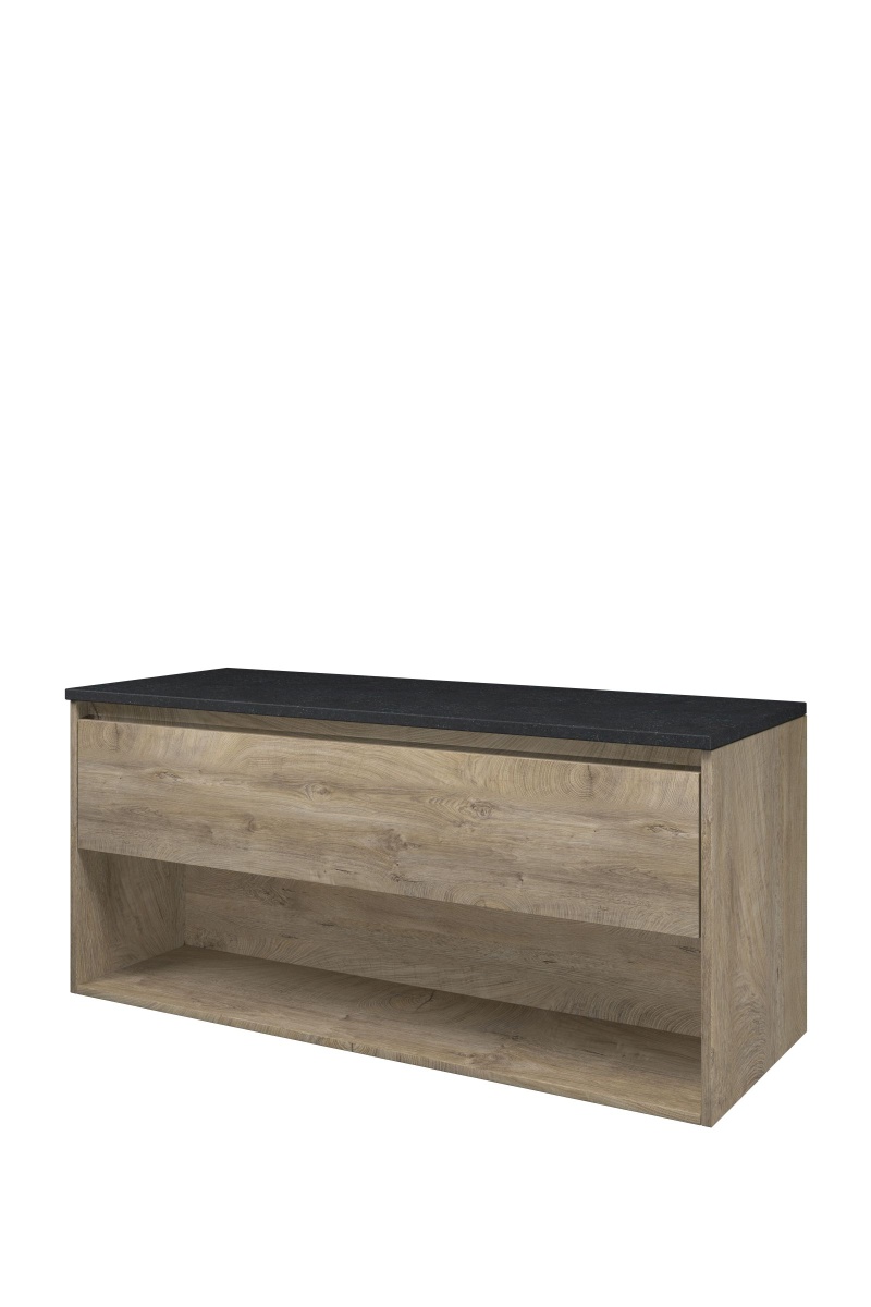 Proline Top afdekplaat hardsteen onderk. m. schap H540xB1200xD460 Raw oak/Blue stone / 1817931
