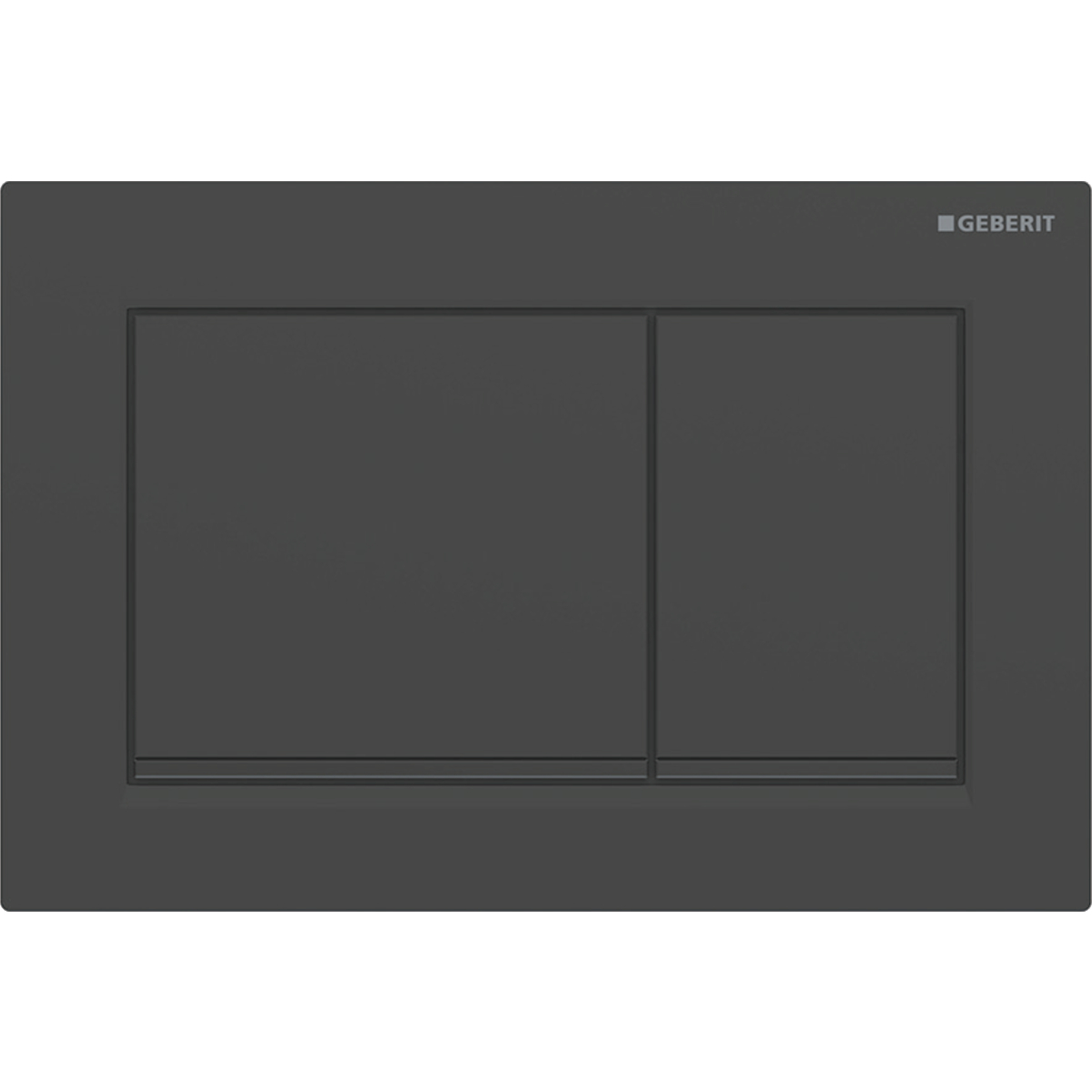 Geberit Omega20 bedieningsplaat 2- toets square matzwart - zwart - matzwart 115.080.16.1