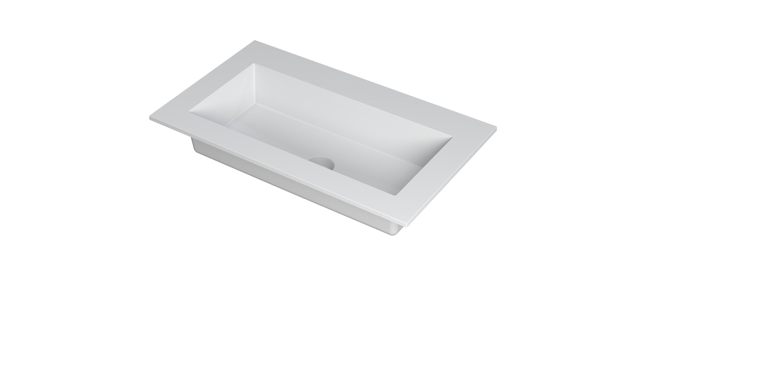 INK Kraft wastafel enkele bak z. krgt 3417311 m. wit H10xB800xD450