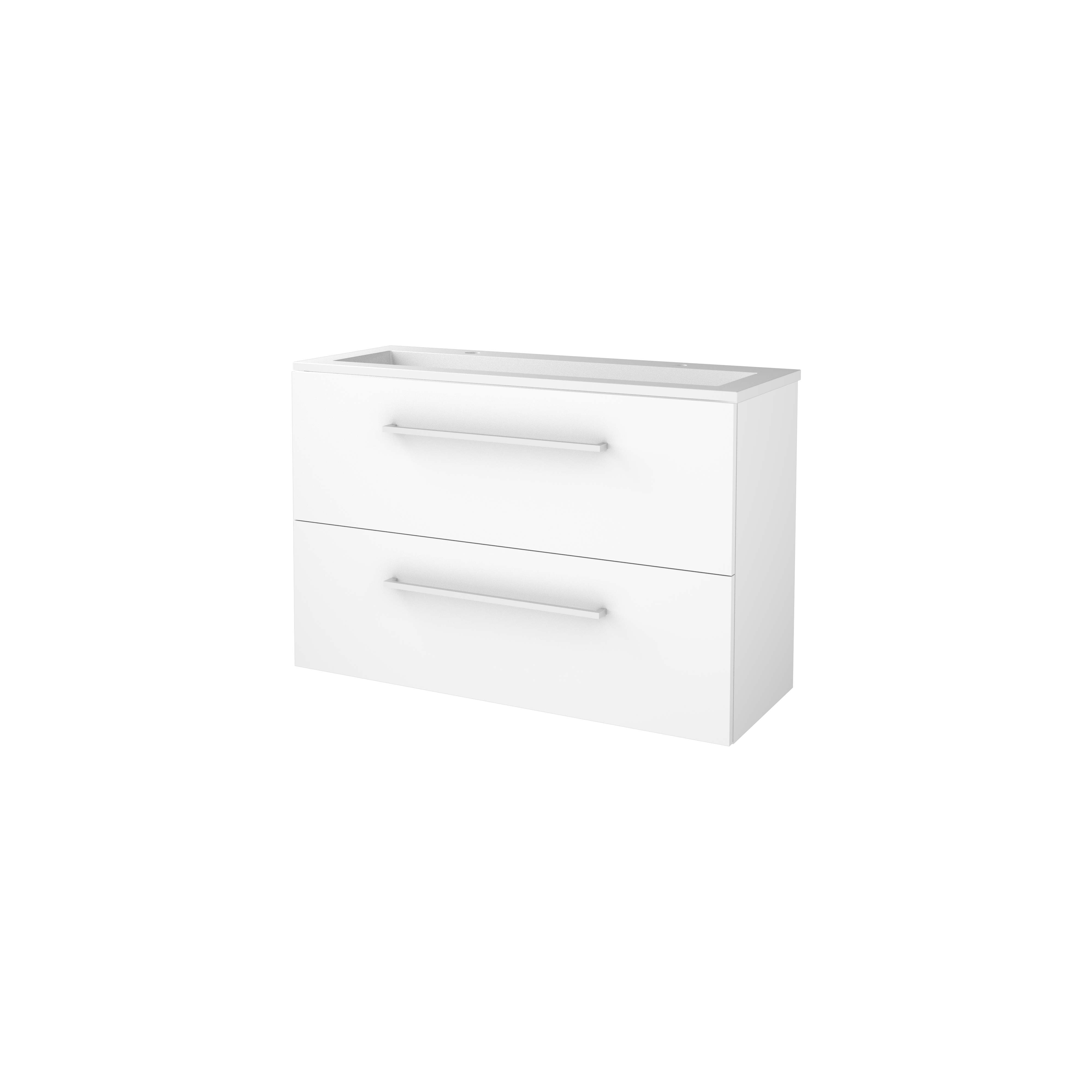 Basic Start 39 set 100x39cm met gr. 2 la Acryl wast. 2 krgt S39GR100A2IW Ice White