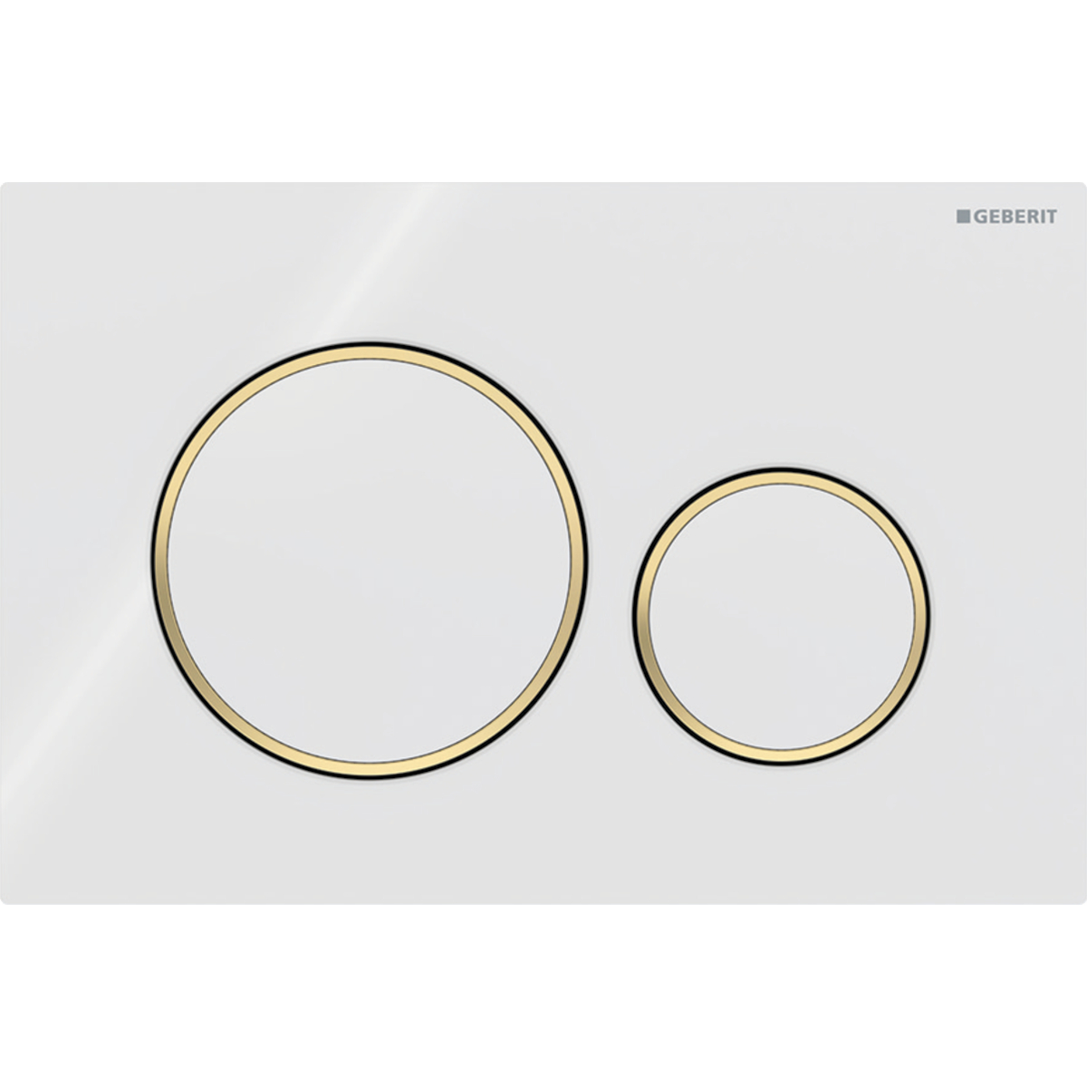 Geberit Sigma20 bedieningsplaat 2- toets round wit - goud - wit 115.882.KK.1