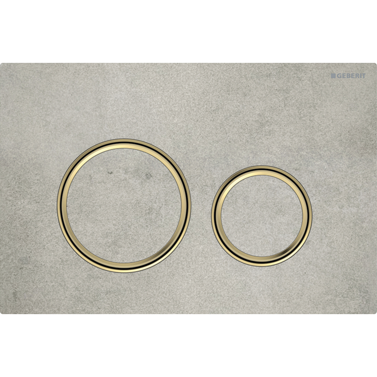 Geberit Sigma50 bedieningsplaat 2- toets round messing - betonlook 115.652.JV.1