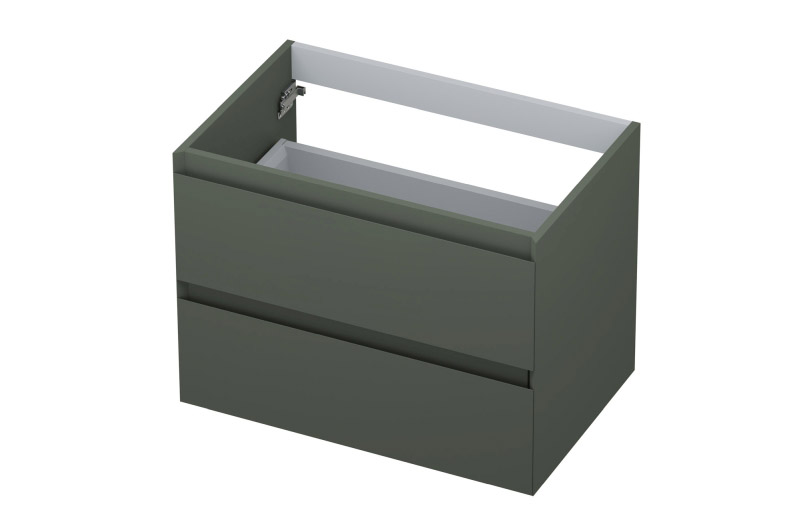 INK onderkast 2 laden gr.loos gelakt 45gr 1240417 mat beton groen H520xB700xD450