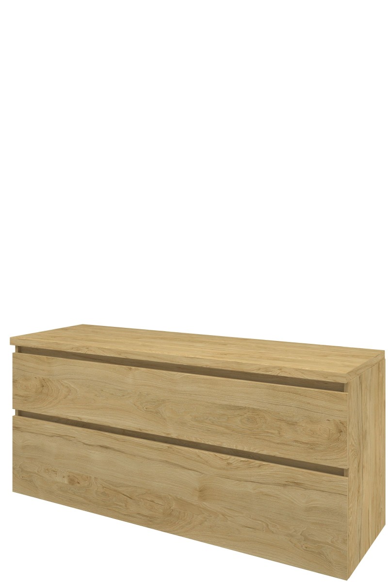 Proline Top afdekplaat + onderk. a-symm. H632xB1400xD460 Ideal oak / 1817832