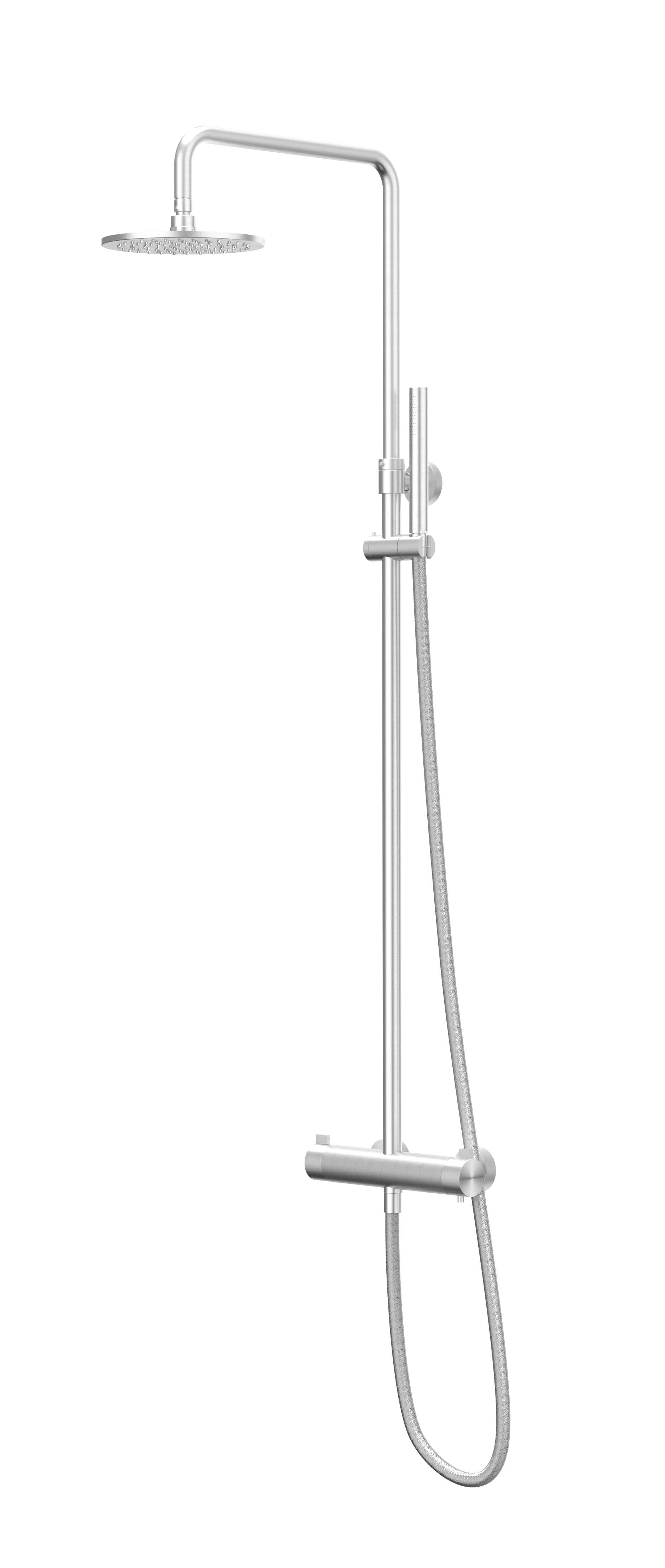 IVY Tribe Doucheset opbouw set R30cm me en staafmodel CST1IXAC RVS316 gebr.