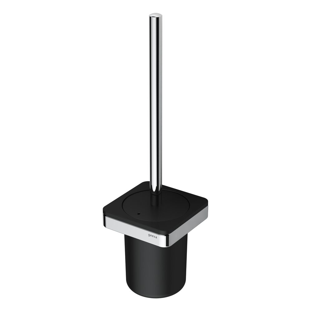 Geesa Frame Toiletborstel met houder Zwart / Chroom 918811-02-06