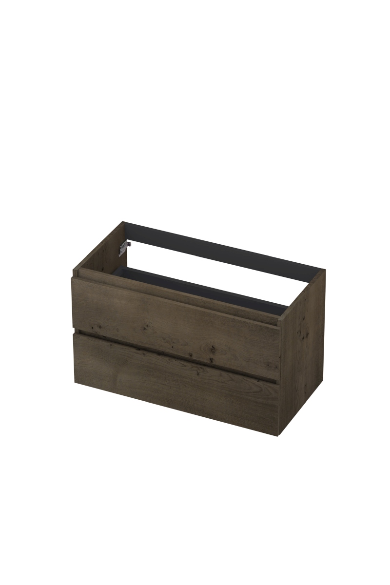 INK Fineer onderkast 2L gr.loos houten keerlijst fineer 1221434 Charcoal H520xB900xD450