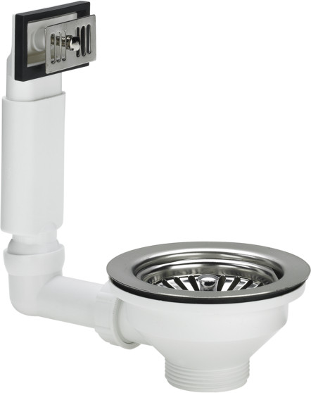 Viega kunststof korfplug v/gootsteen m/overloop 325107 1 1/2x114.5mm