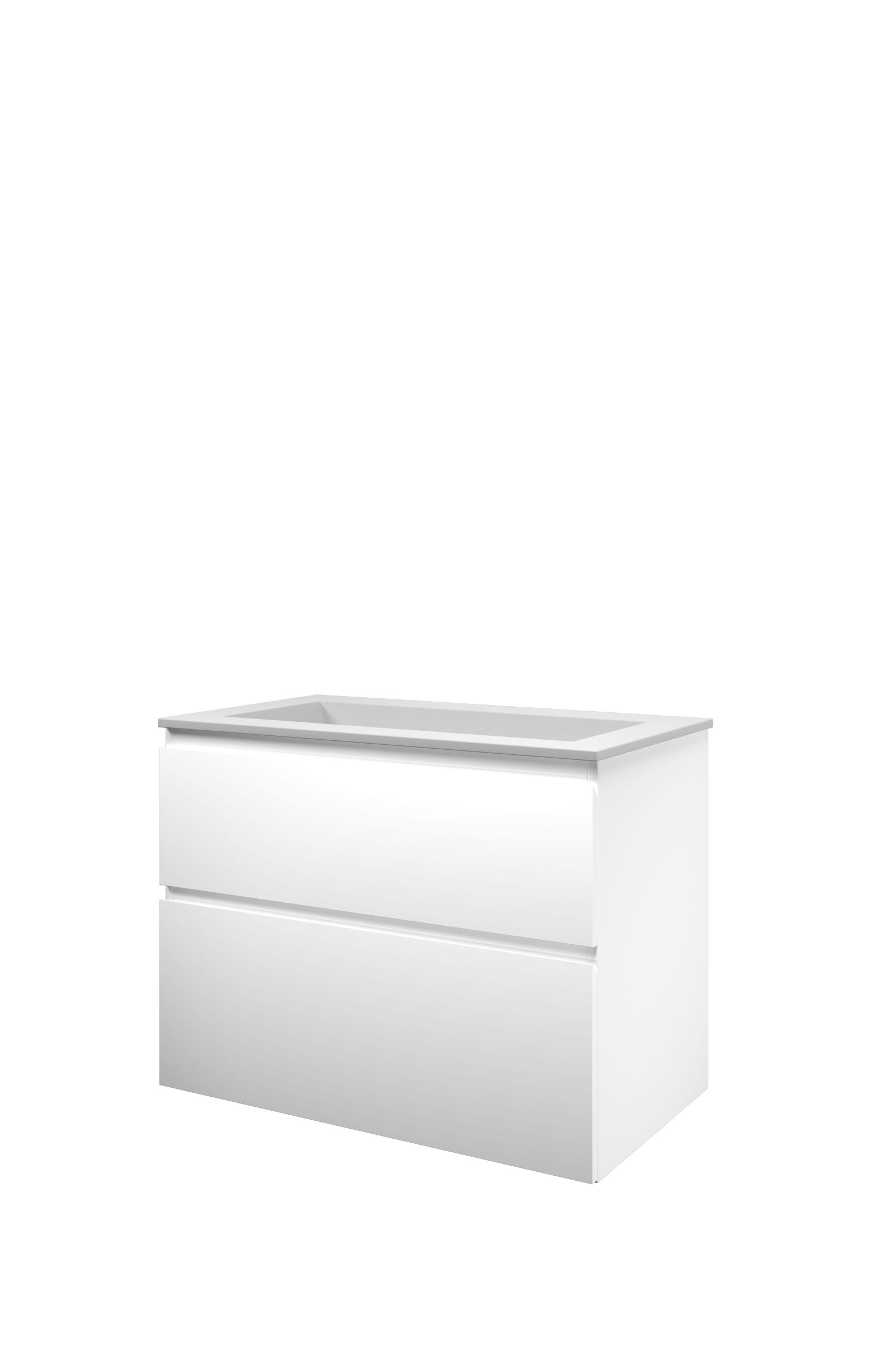 Proline set polystone Elegant wast. z. krgt. en onderk. a-sym. 1816365 Mat wit/ Mat wit H620xB800xD460