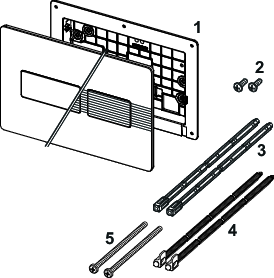 TECEsolid WC bedieningsplaat duo mat zwart 9240416