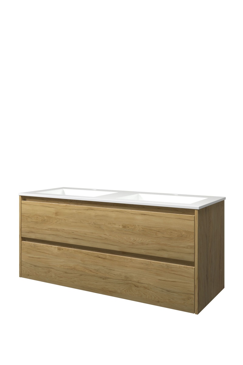 Proline set polystone Elegant wast. met 2 krgt. en onderk. sym. 1816252 Ideal oak/Glans wit H540xB1200xD460