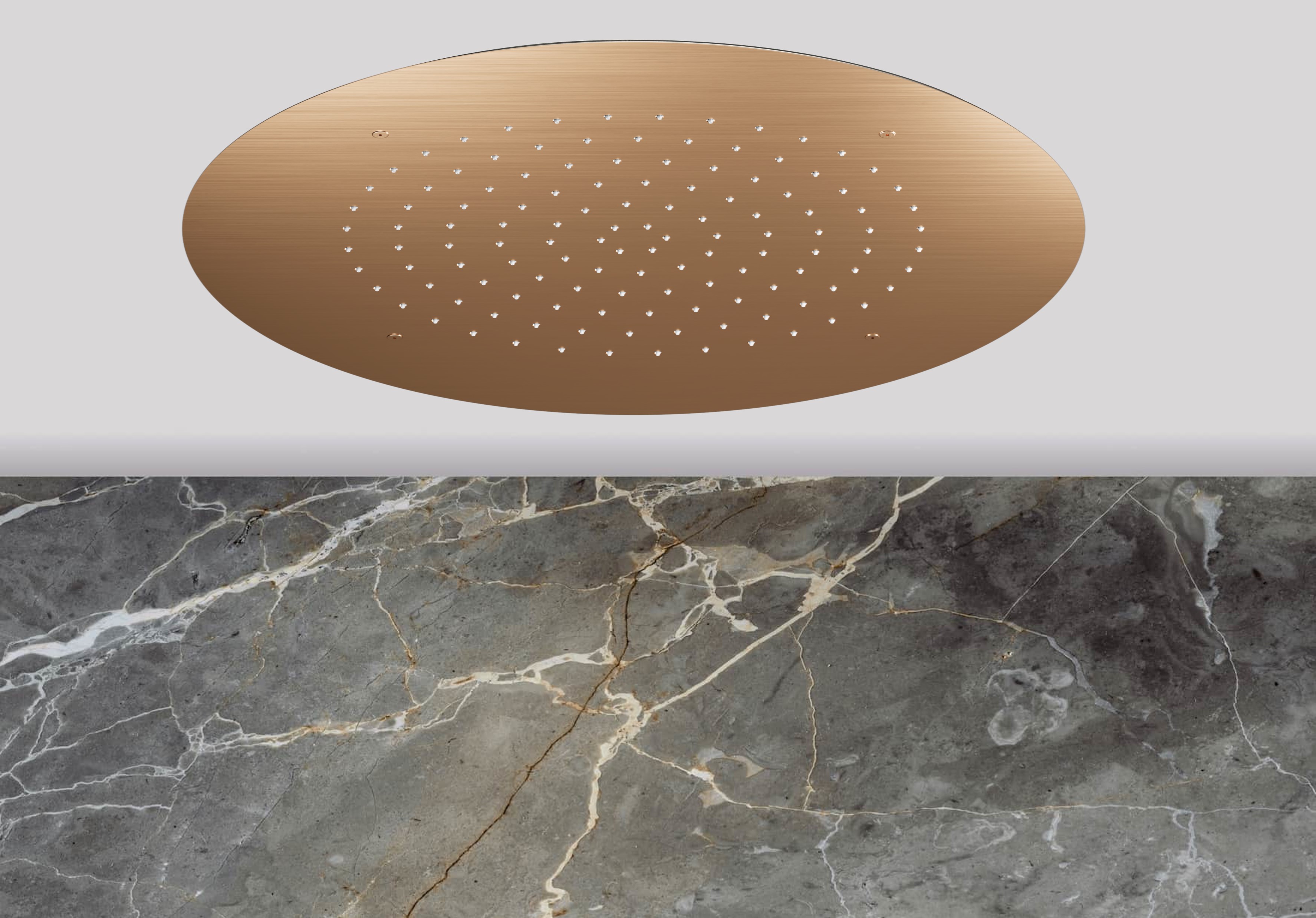 Lagoo Nesso Hoofddouche Showerlicious 550 N8222BK Brushed Copper PVD