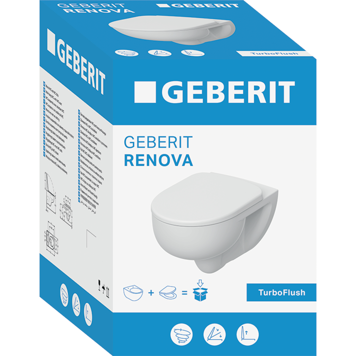 Geberit Renova Pack wand-wc diepspoel TurboFlush softclose Wit 503.062.00.1