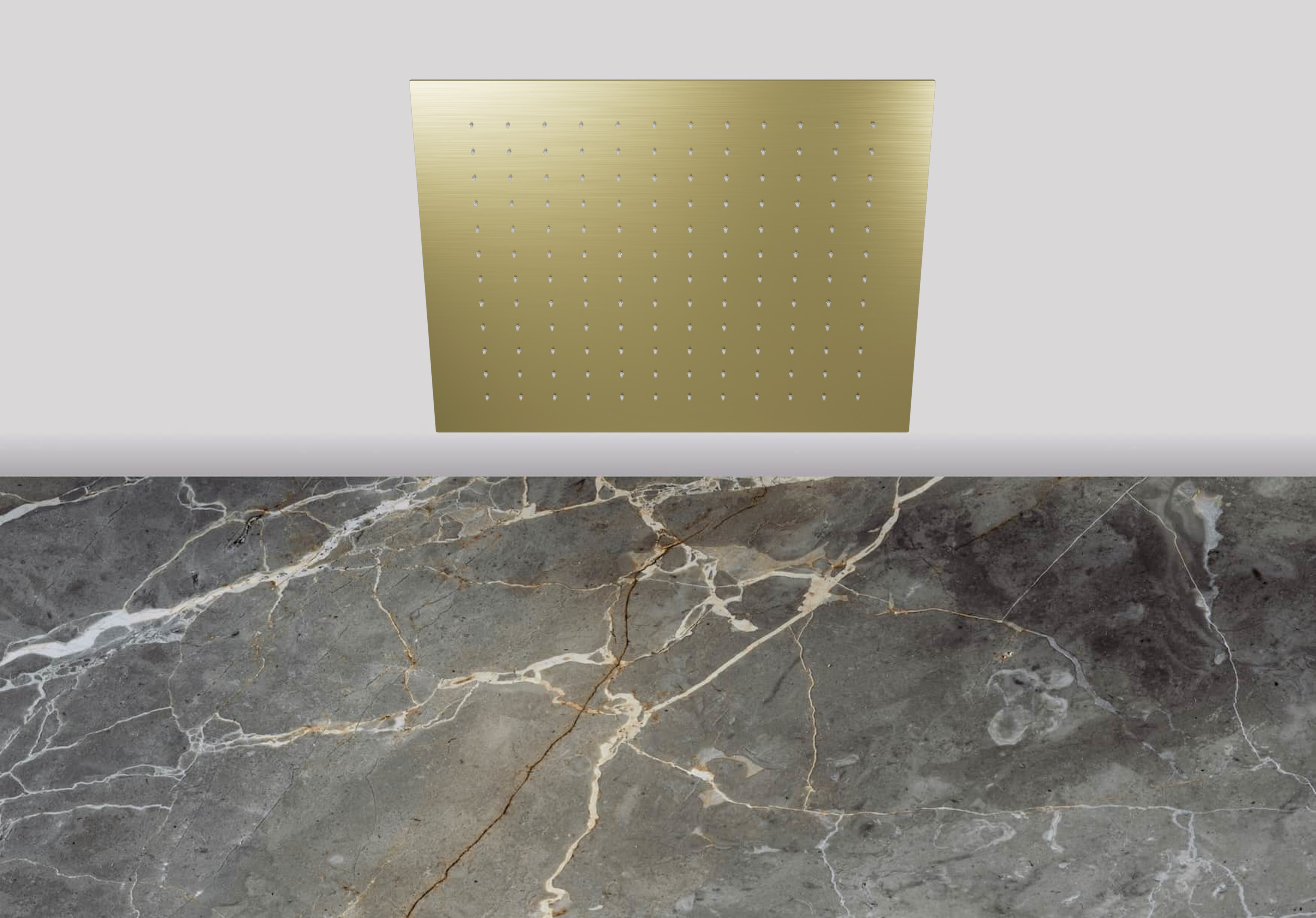 Lagoo Nesso Hoofddouche Easy Peasy 440 x 440 m. Easy Fix systeem N8211BB Brushed Brass PVD