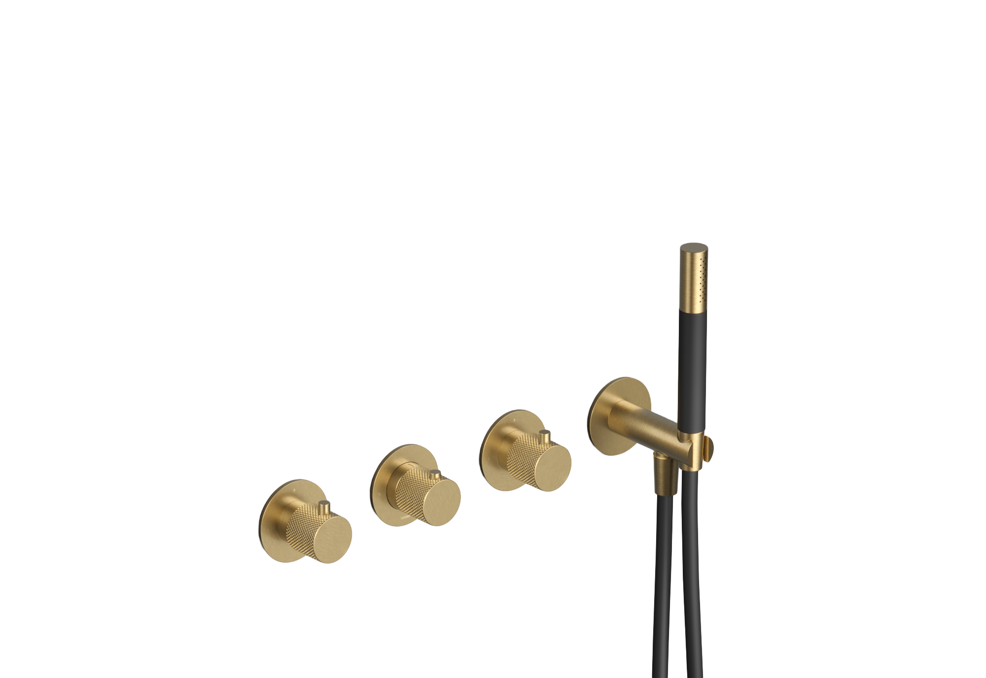 Hotbath Cobber X inbouw douchetherm. m. 2 stopkranen z. uitl. CX7071EXTBBP Geborsteld Messing PVD