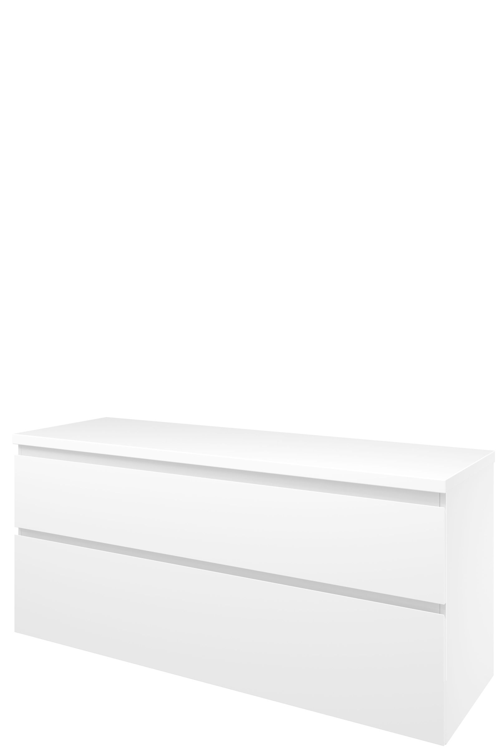 Proline Top afdekplaat + onderk. a-symm. H632xB1400xD460 Glans wit / 1817834