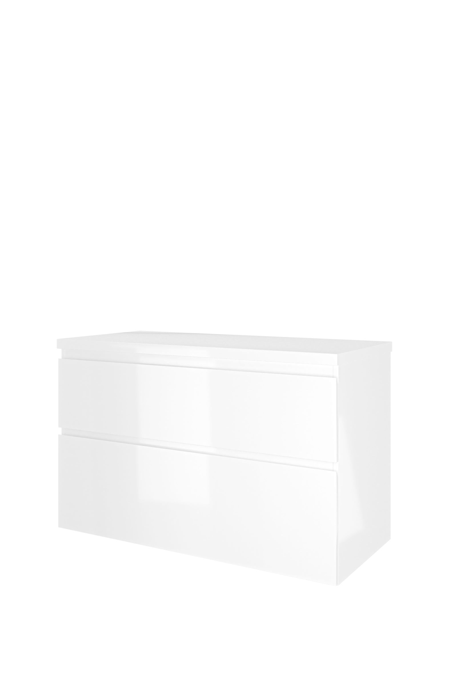 Proline set Top afdekplaat en onderk. a-sym. 1817304 Glans wit H632xB1000xD460