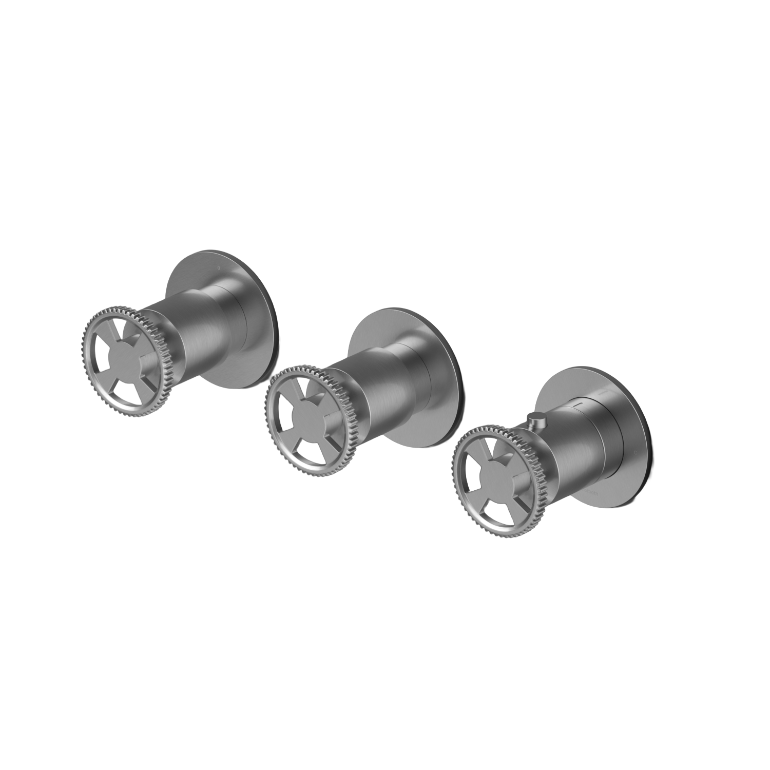 Hotbath Cobber Work afbouwdeel douchetherm. m. 2 stopkranen H/V CW7067EXTGN Geborsteld Nikkel