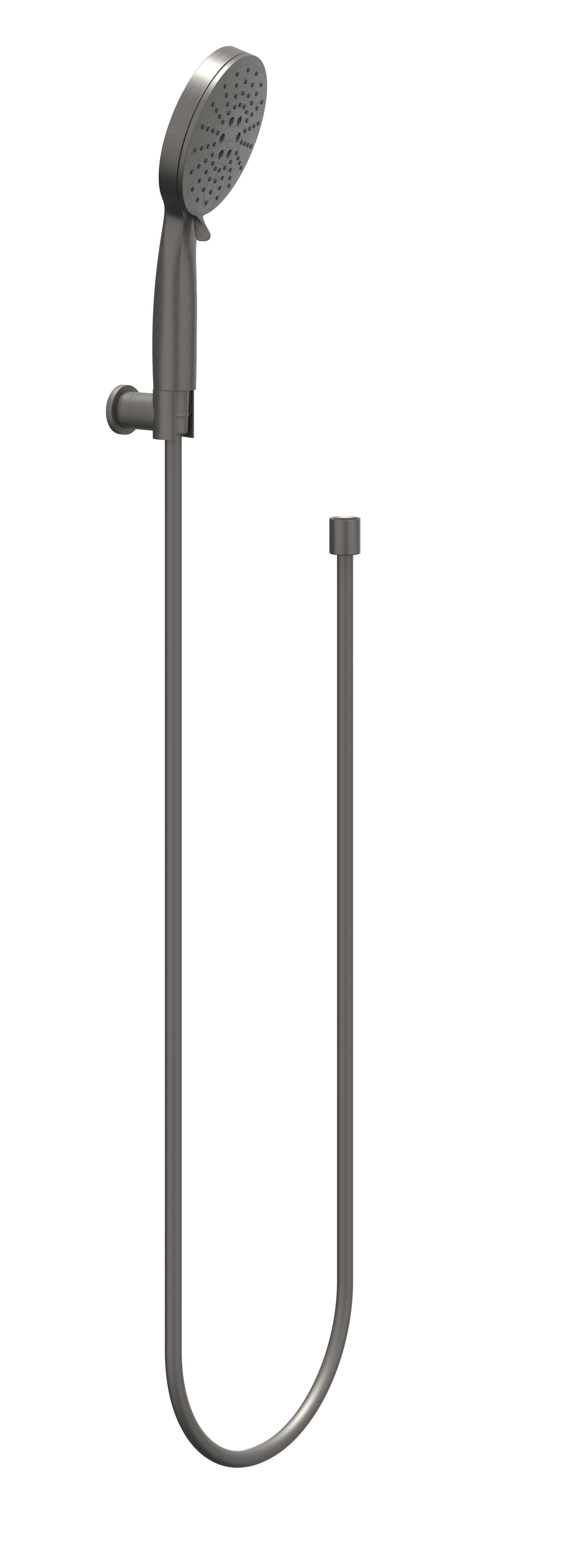 IVY handdset slang 150cm wandhouder en 3-standen handd 6901116 gebr. metal black PVD