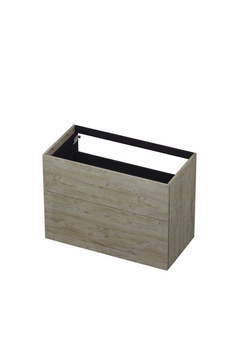 INK onderk. 2 laden push to open 65cm hout decor 1259068 Greige eiken H650xB900xD450