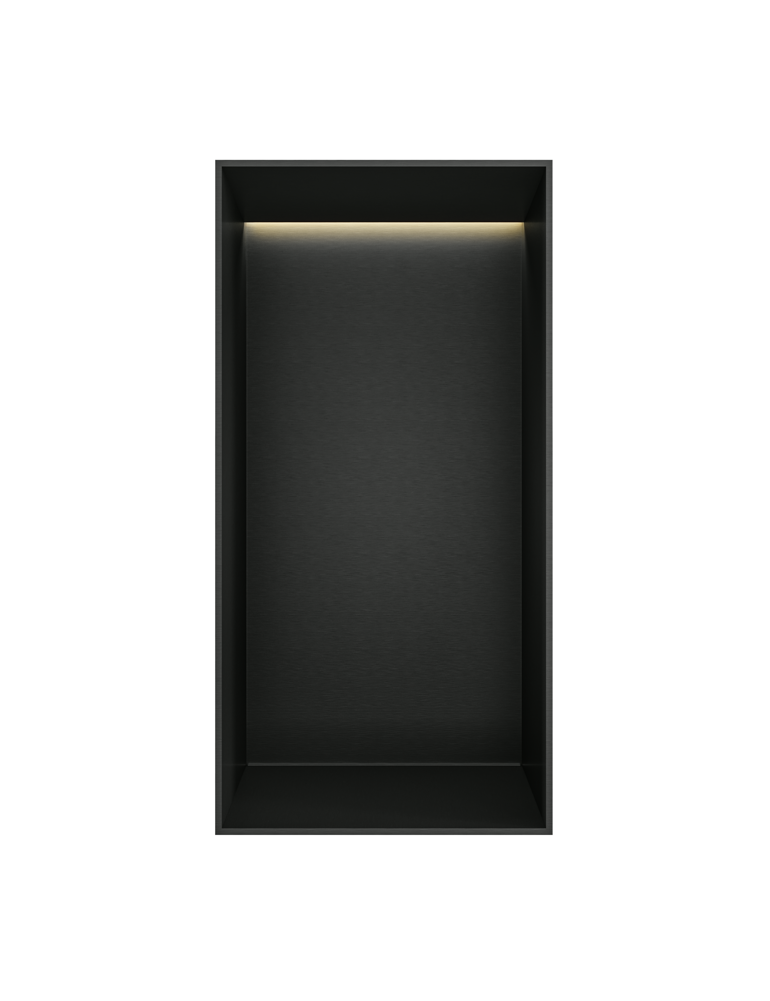 Hotbath More inbouwbox of inbouwnis 30x15x10cm frameless + LED BOX015FLMBP Geborsteld zwart PVD