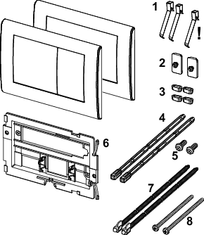 TECEplanus WC bedieningsplaat voor enkelspoeltechniek geborsteld rvs 9240310