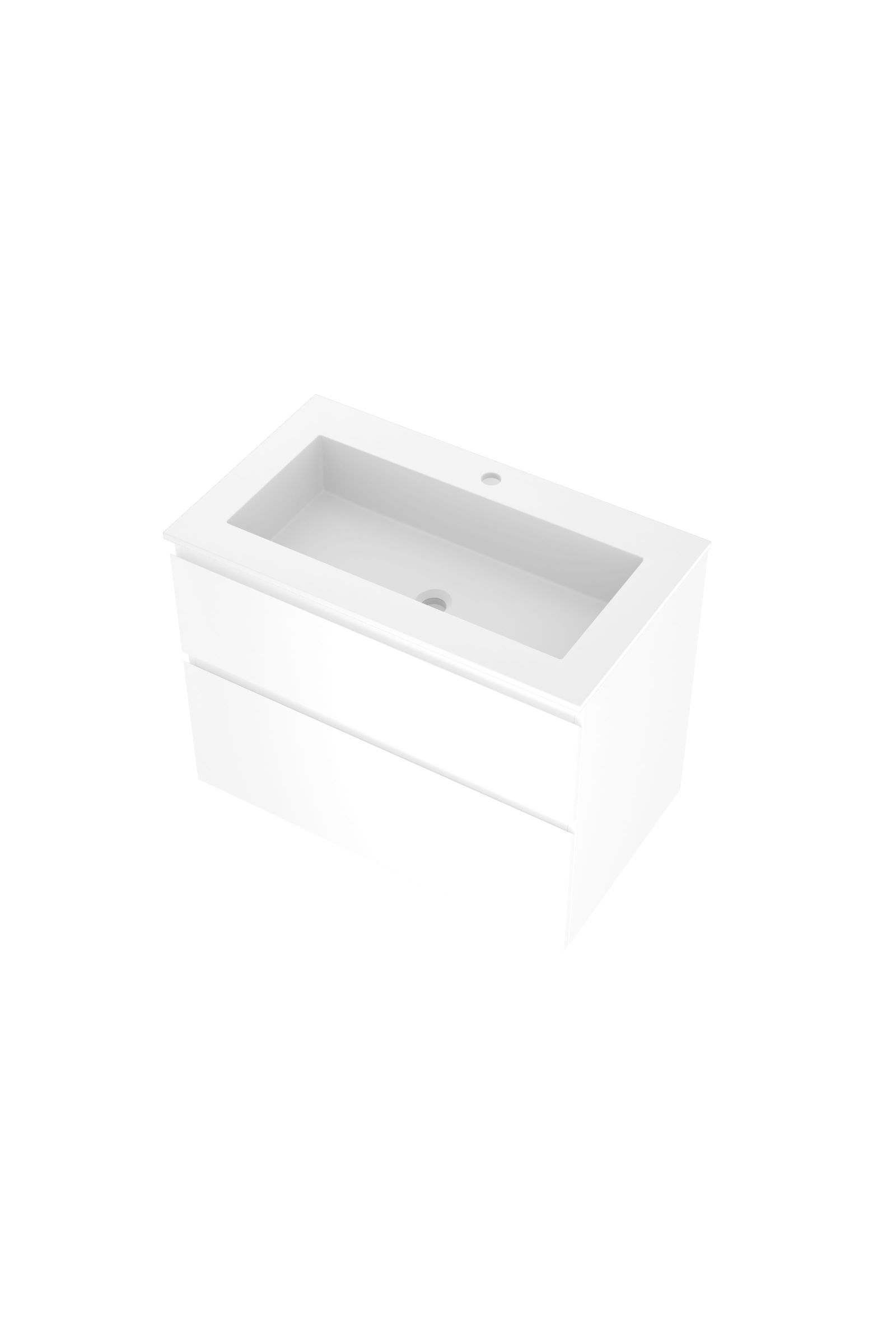 Proline set porselein Loft wast. met 1 krgt. en onderk. a-sym. 1815555 Mat wit/Glans wit H700xB1000xD460