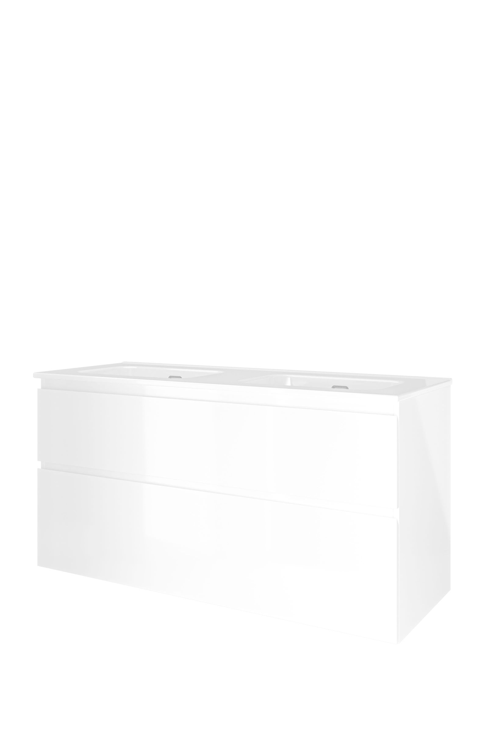 Proline set porselein Elegant wast. dubbel z. krgt. en onderk. a-sym. 1815264 Glans wit/Glans wit H620xB1200xD460