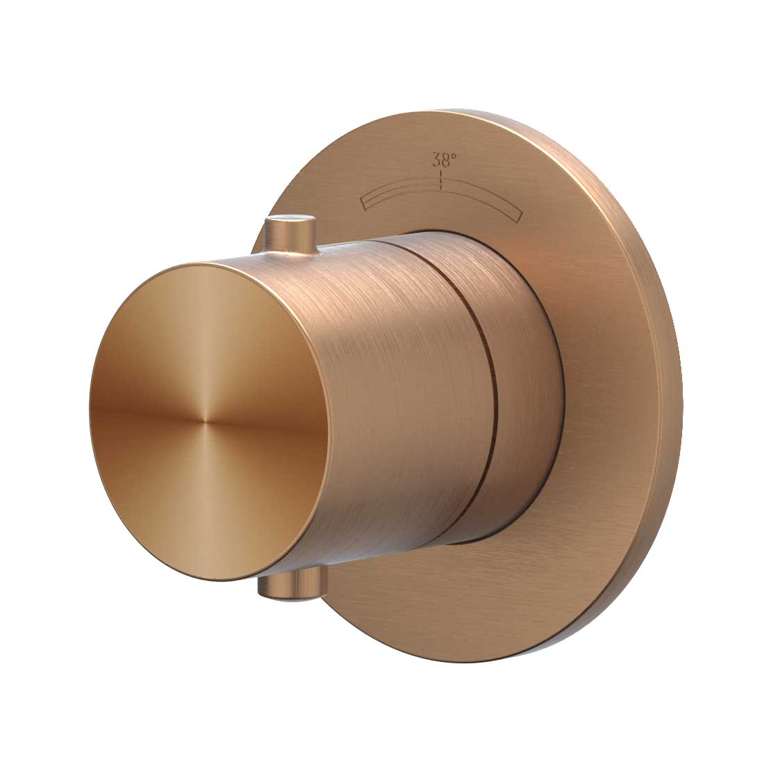 IVY Concord Afbouwdeel flow-through inbouwstopkraan symmetry 6201223 RVS316 gebr. mat koper PVD