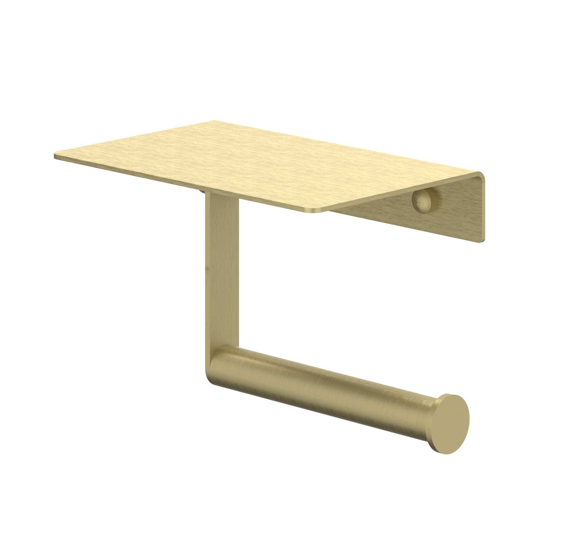 IVY Toiletrolhouder met platteau 6500504 gebr. mat goud PVD