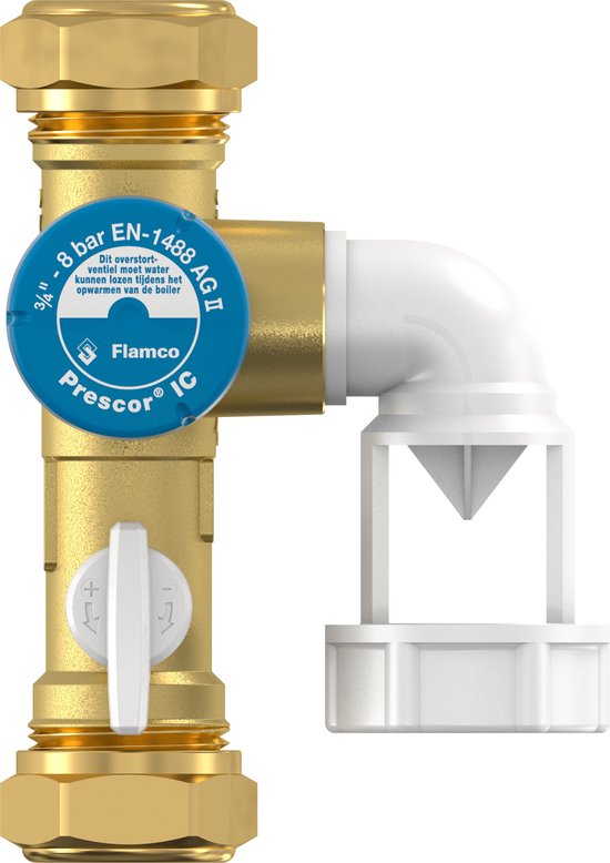 Flamco Prescor inlaatcombinatie 22mm knel 8 bar 27190