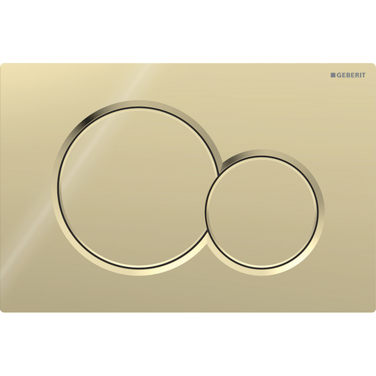 Geberit Sigma01 bedieningsplaat 2- toets round edelmessing 115.770.DT.5