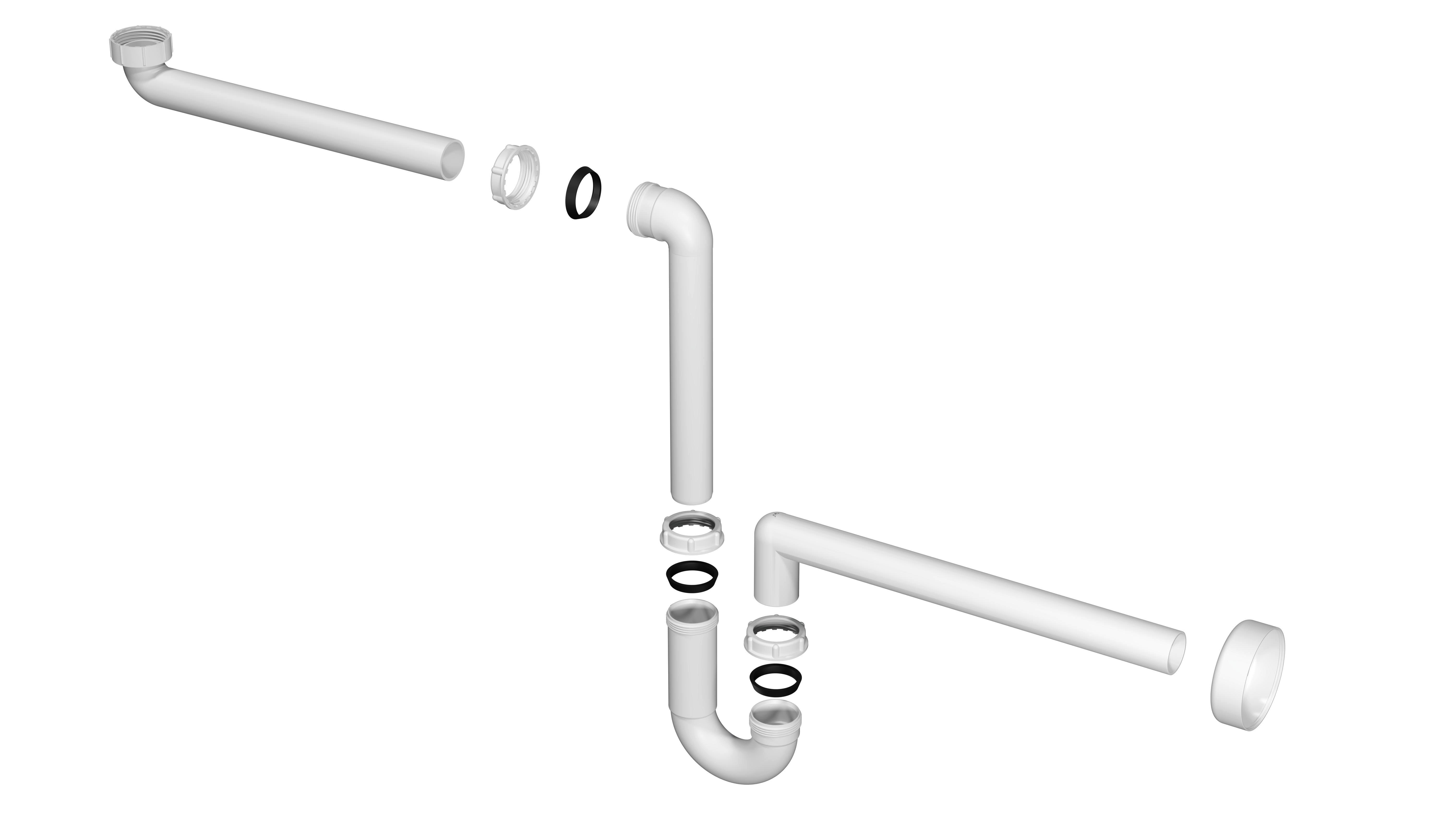 INK Ruimtebesparende meubelsifon 9902044 Wit