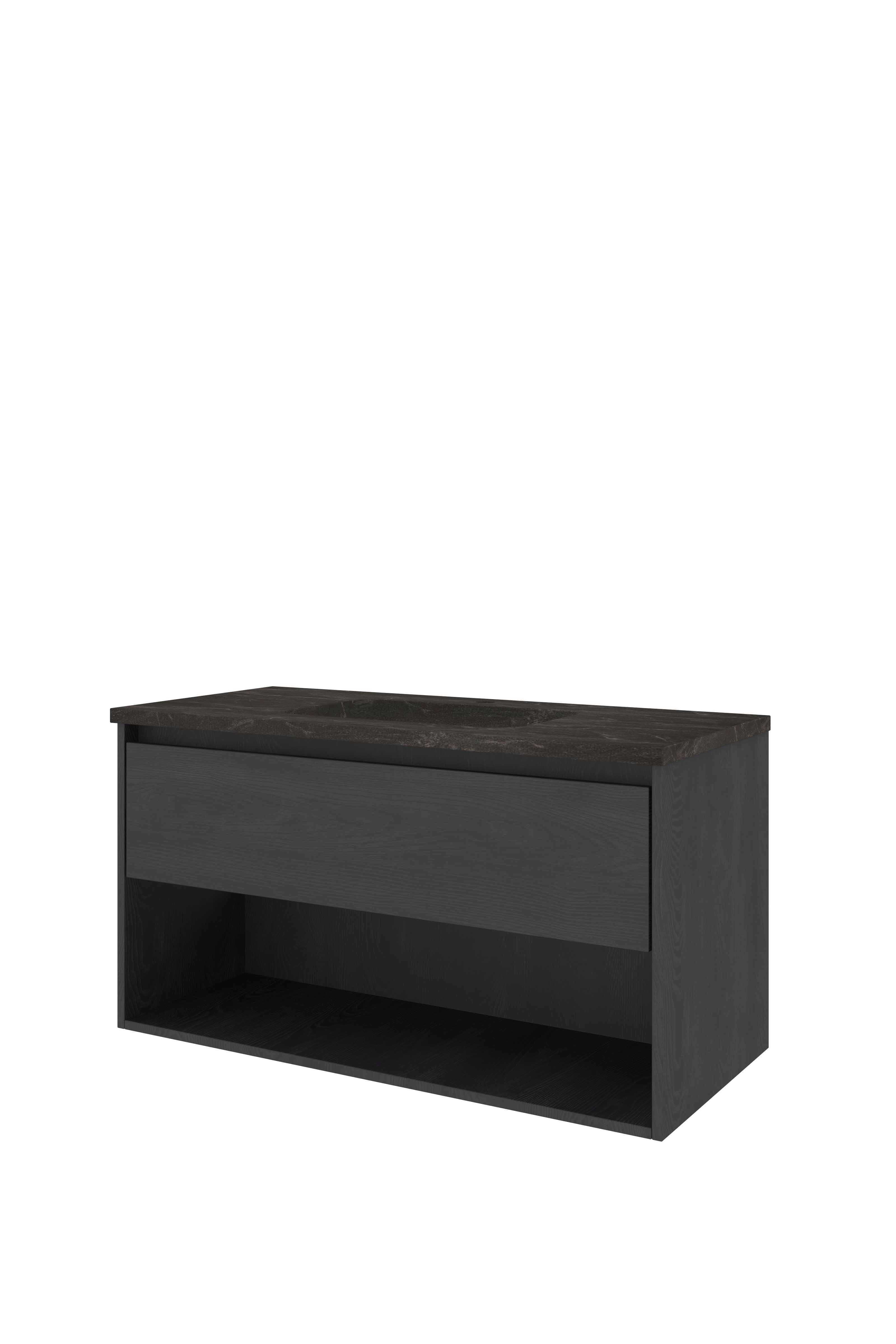 Proline Set hardsteen Elegant wast. met 1 krgt. en onderkast met schap 1815654 Black oak/Blue stone 1000x460x545
