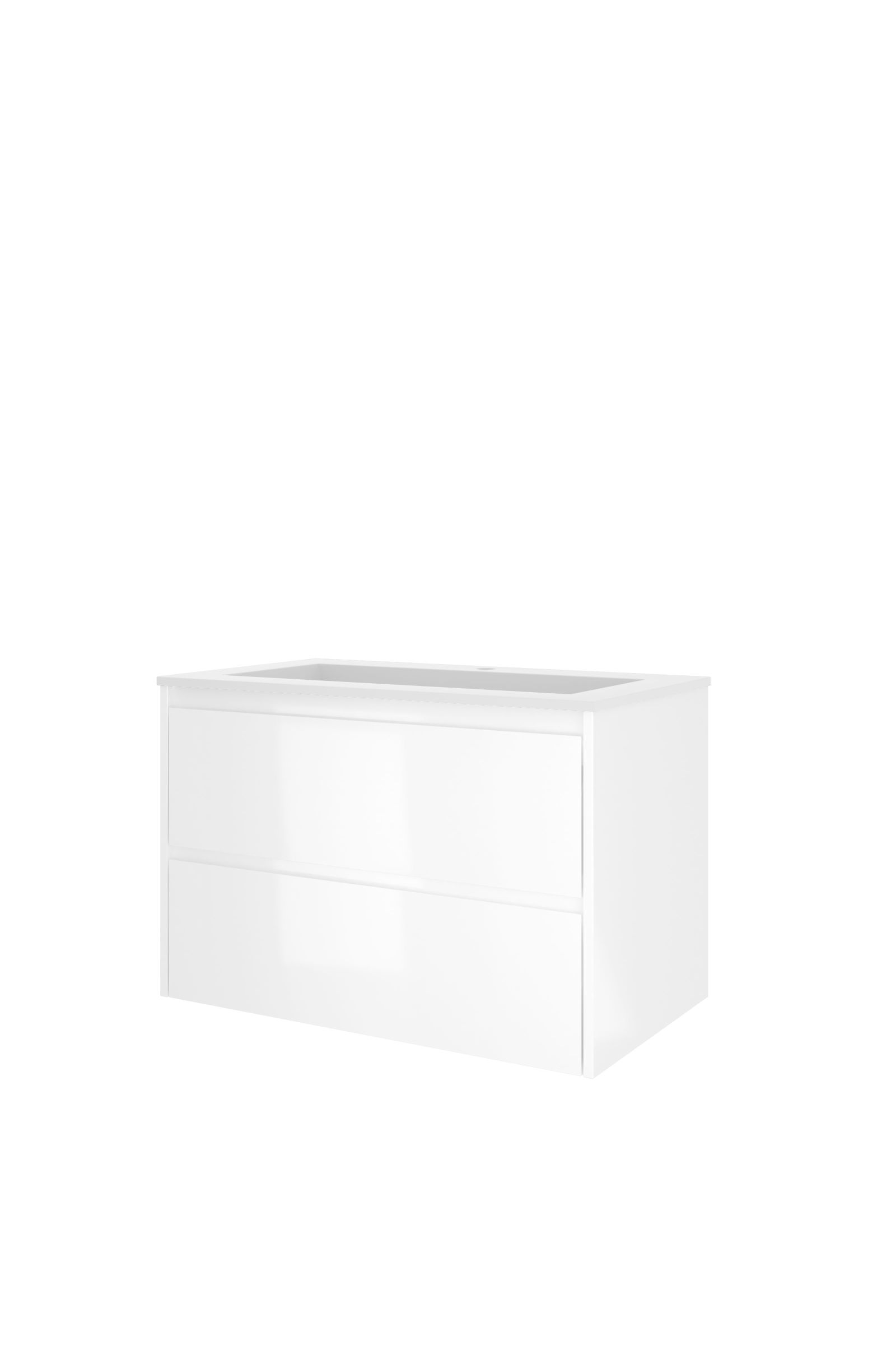 Proline set polystone Elegant wast. met 1 krgt. en onderk. sym. 1816174 Glans wit/Mat wit H540xB800xD460