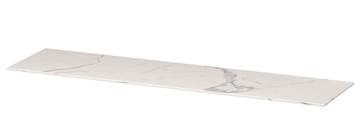 INK Afdekplaat van keramische slab zonder uitsparing H10xB1800xD450 Statuario glans / 210263