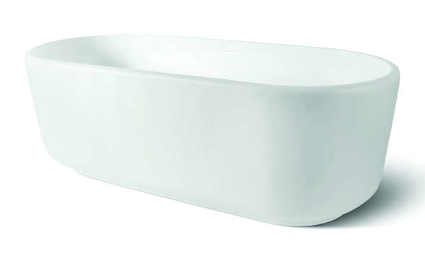 Luca Vrijstaand bad van acryl met overloop 170x78x60h LUPA1773M Mat wit