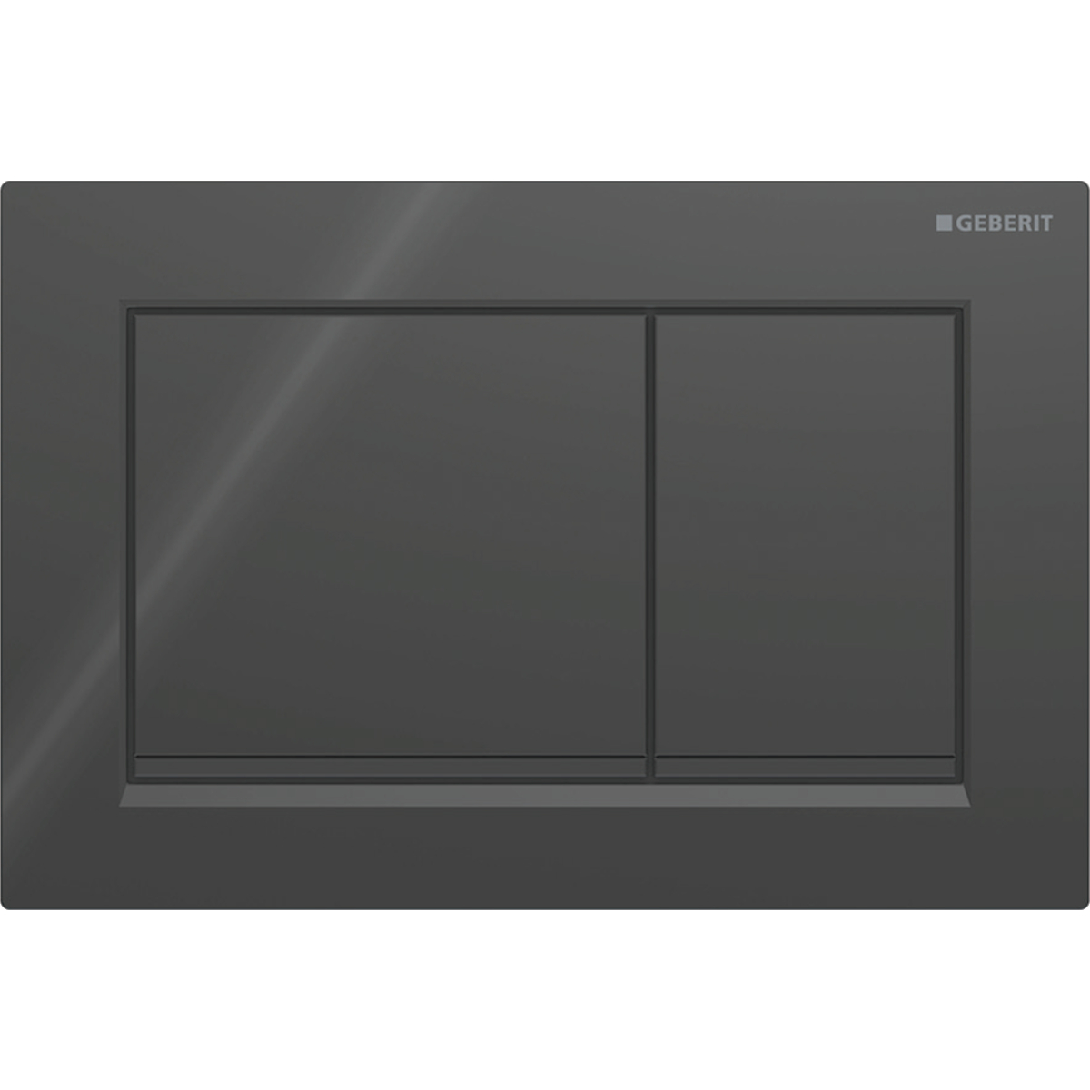 Geberit Omega20 bedieningsplaat 2- toets square zwart - matzwart - zwart 115.080.DW.1