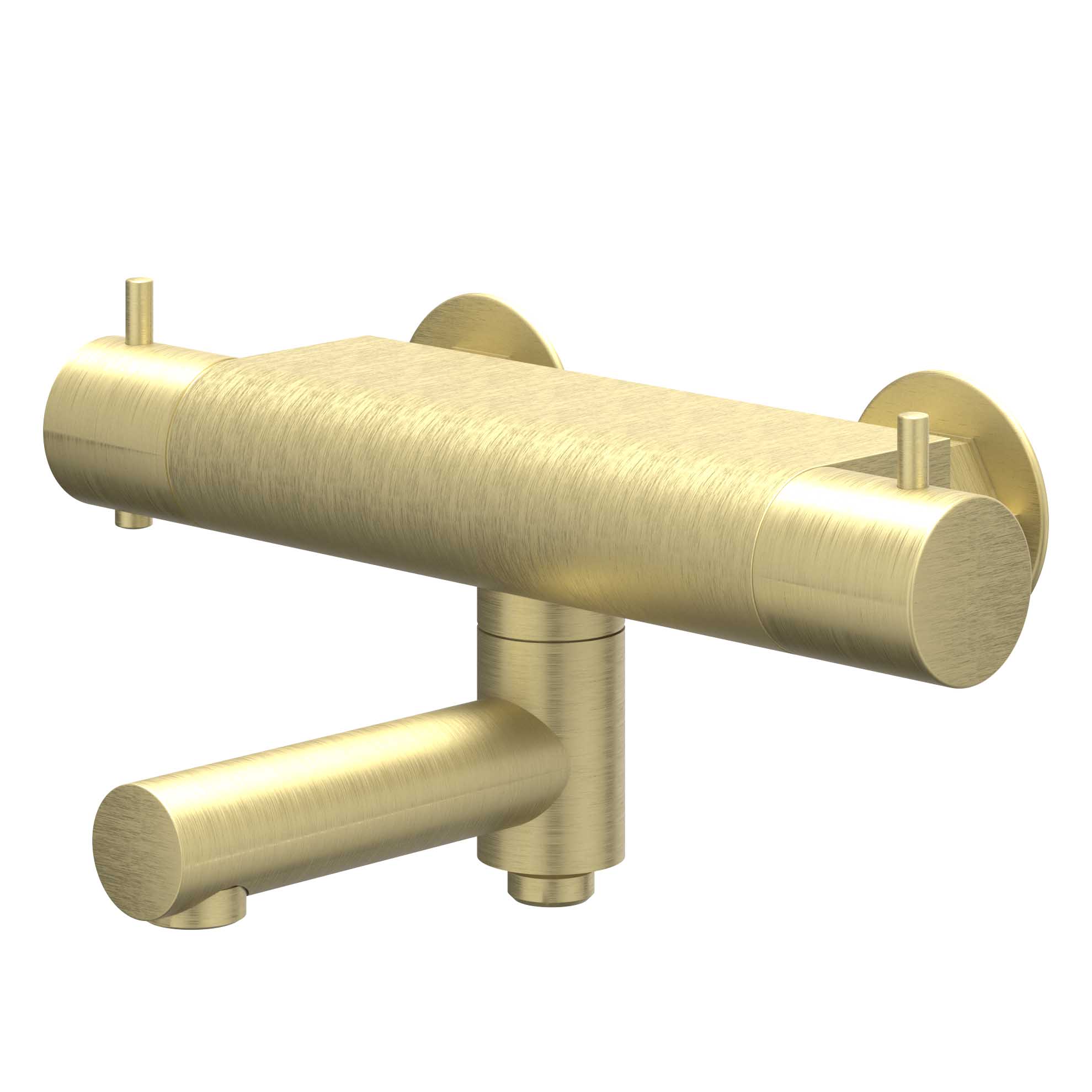 IVY Bond Badtherm.kraan opbouw m/wegdraaibare baduitloop m/omstel 6301004 gebr. mat goud PVD