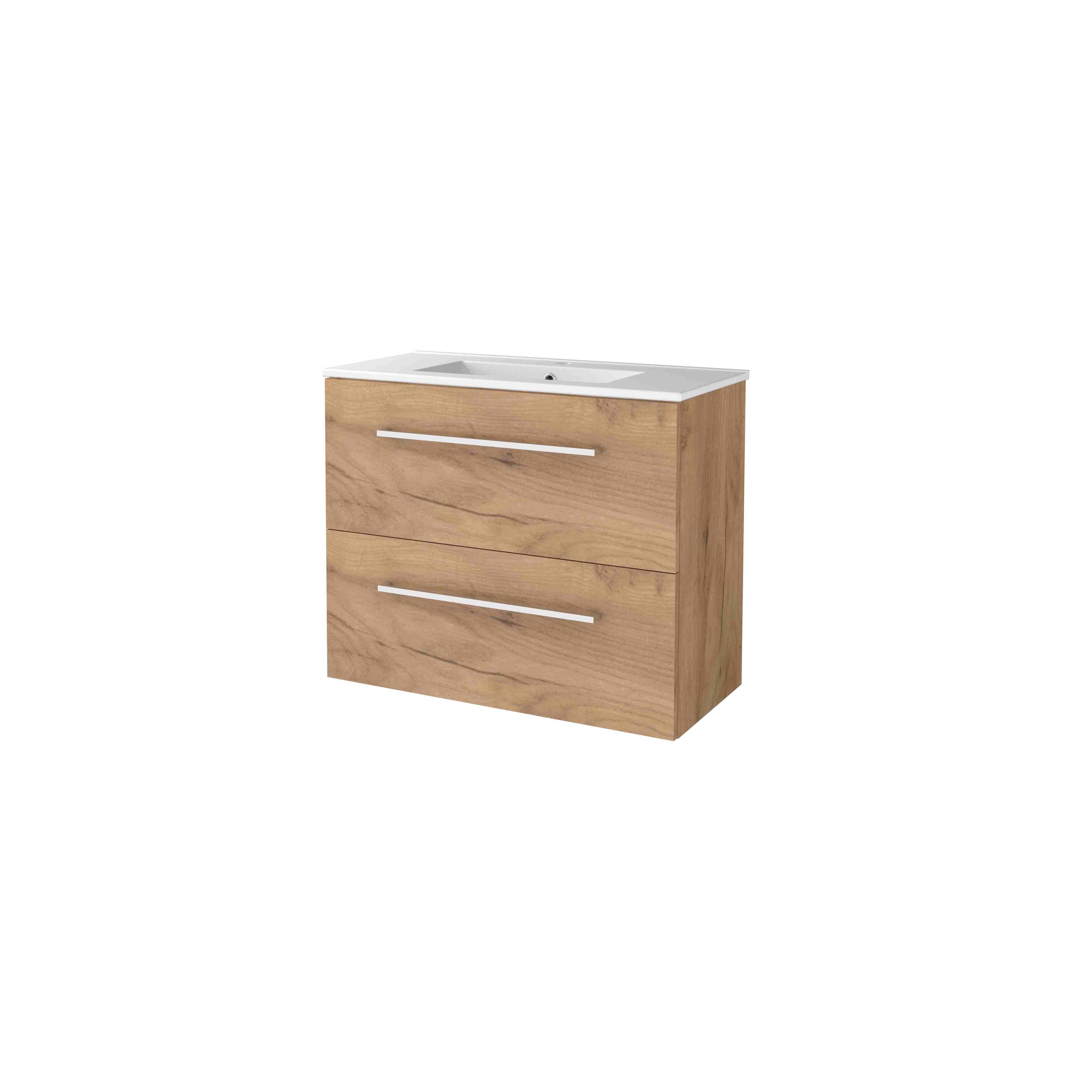 Basic Start 39 set 80x39cm met gr. 2 la keram. wast. 1 krgt. S39GR80PWO Whisky Oak