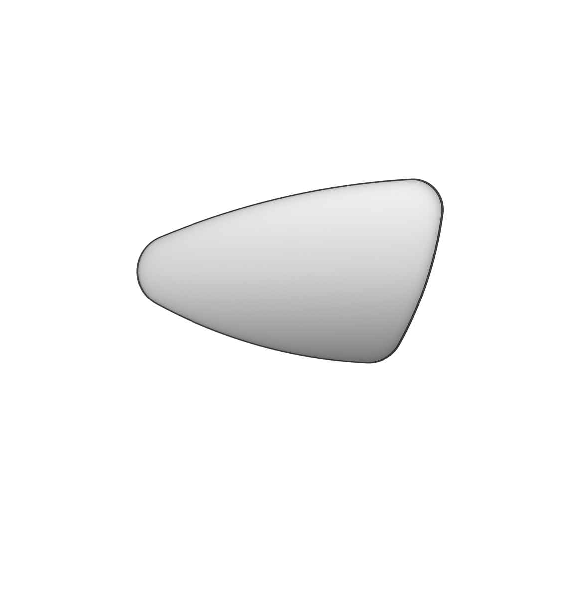 INK spg. SP22 organisch in stalen kader R H600xB1000xD40 Mat zwart / 8409360