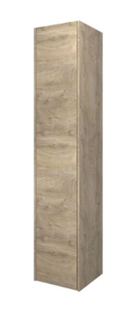 Proline P2O hoge kast 1 deur push 2 open incl. 4 glazen planch. 1228511 Raw oak H1690xB350xD350