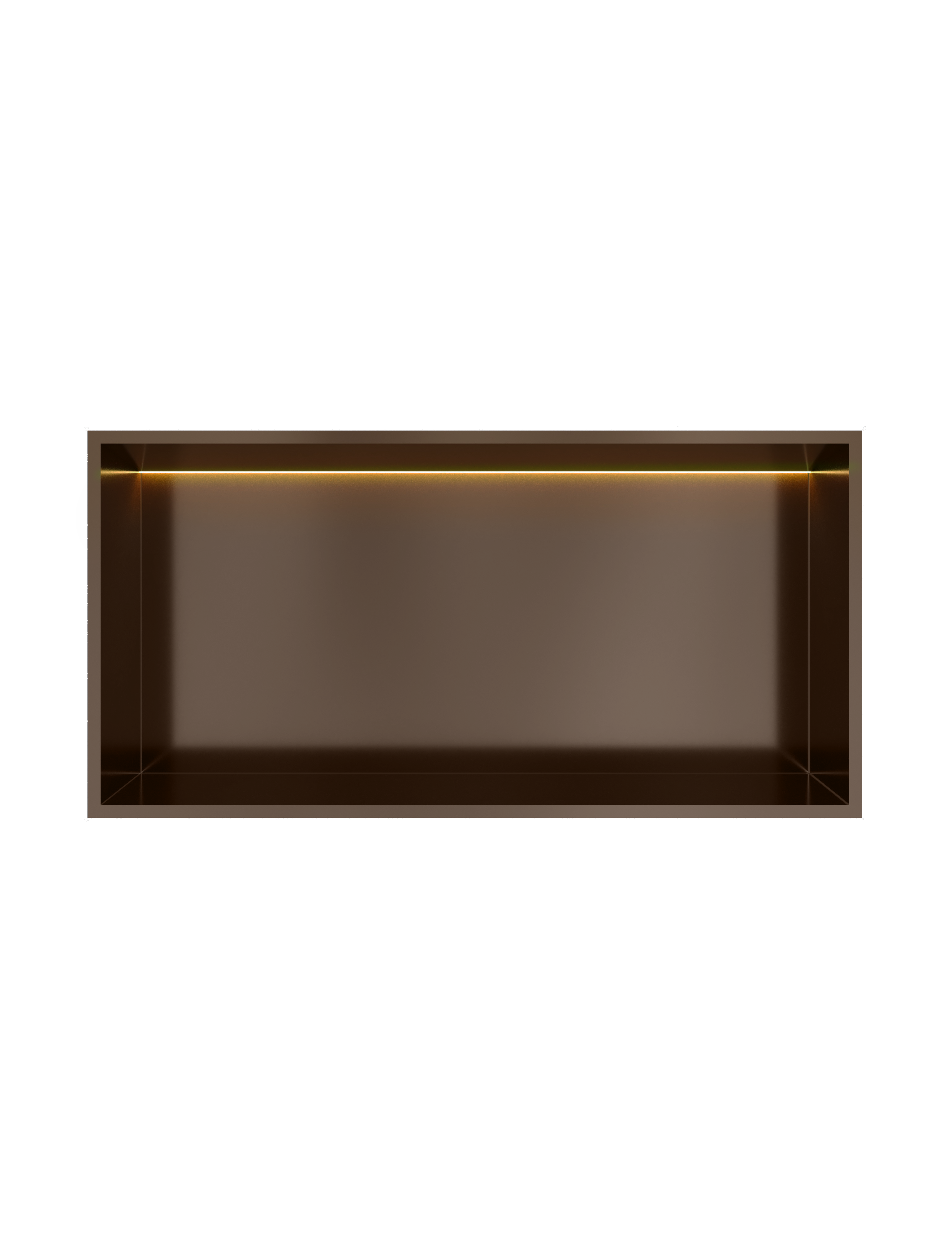Hotbath More inbouwbox of inbouwnis 30x60x10cm with LED IP44 BOX060LTB Tuscan bronze