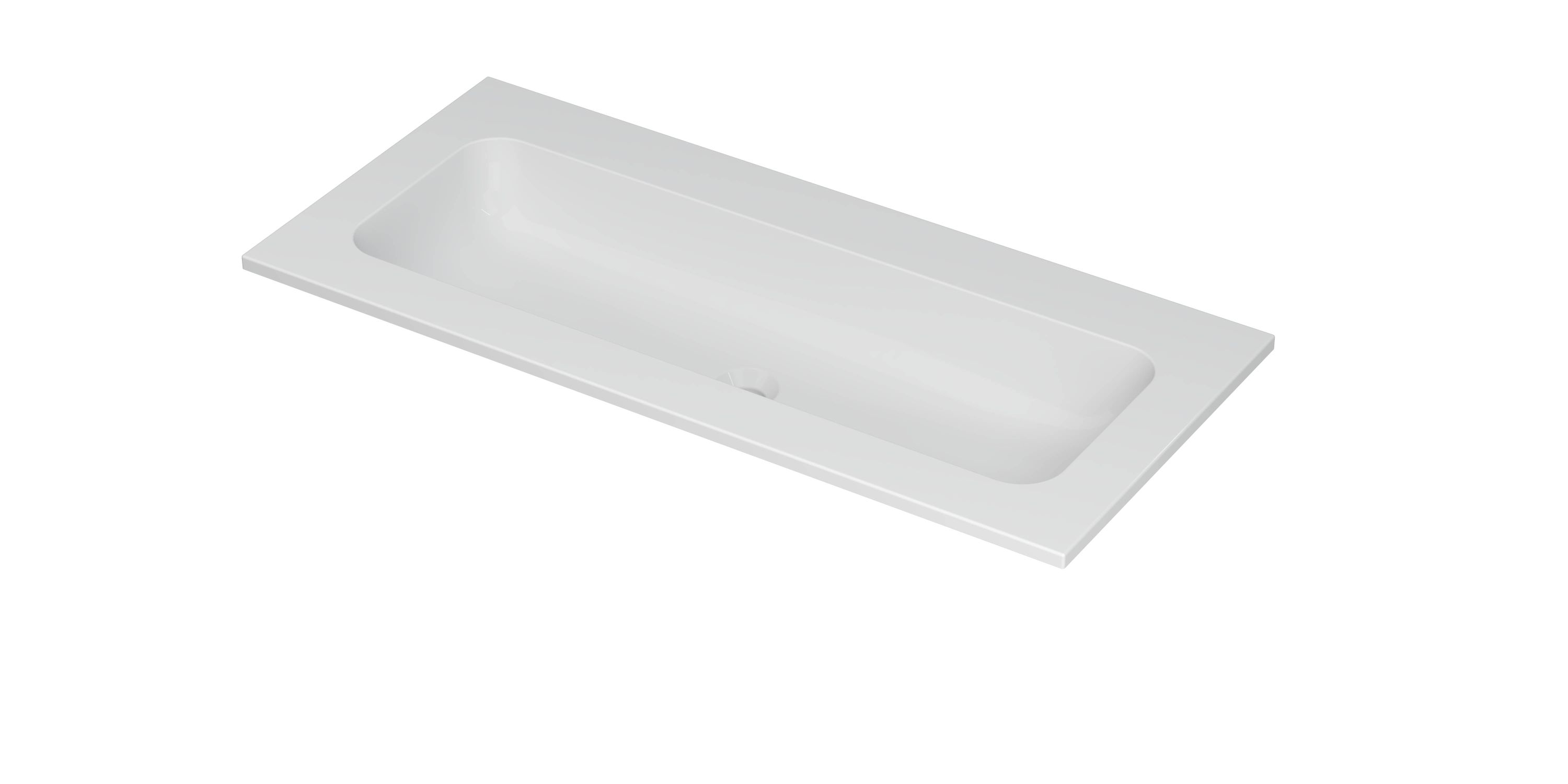 INK Aspekt wastafel pors. m. kom 45 centraal z. krgt. 207220 m. wit H50xB15xD1000