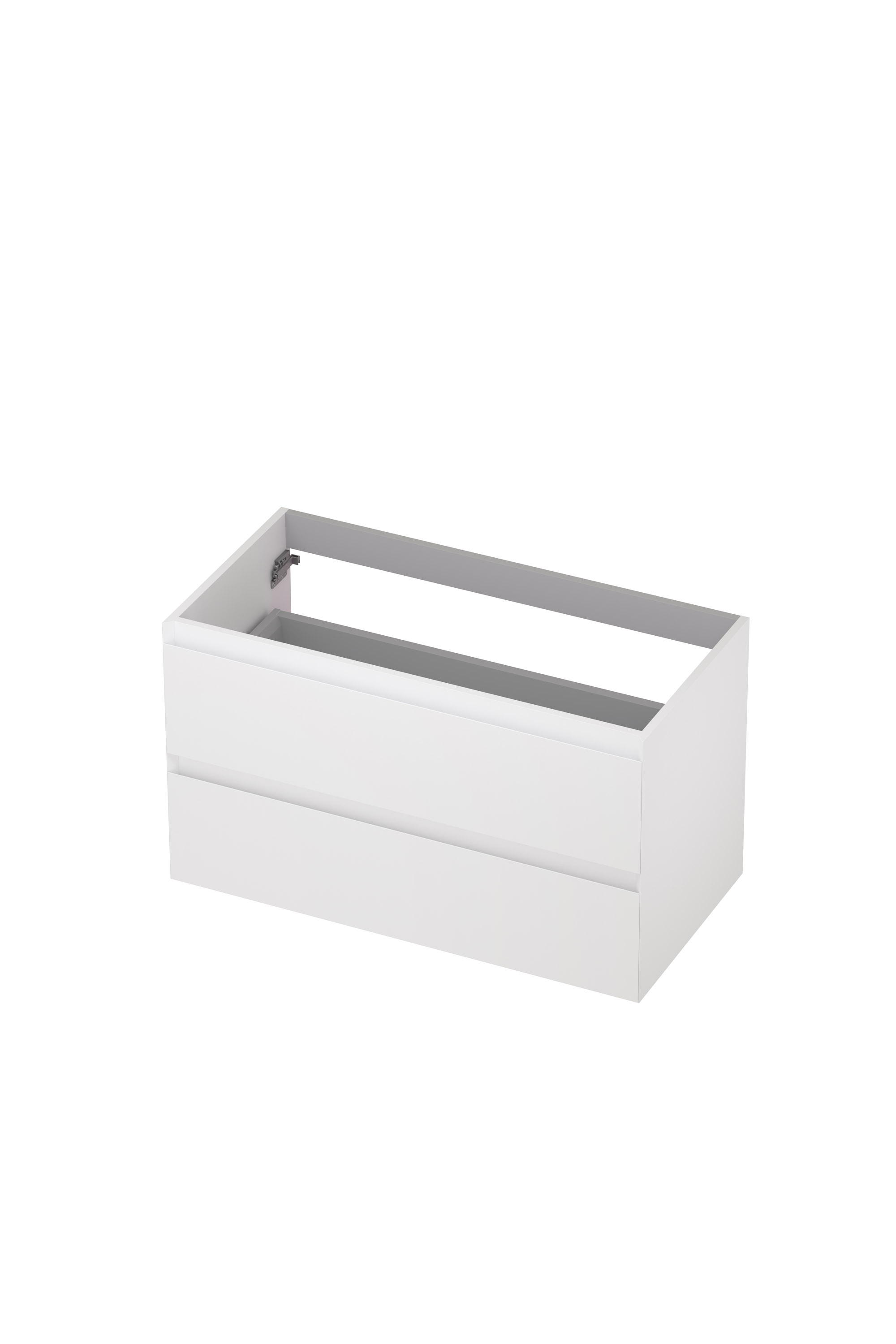 INK onderk. 2 laden greepl. gelakt 45gr 1240460 Mat wit H520xB900xD450