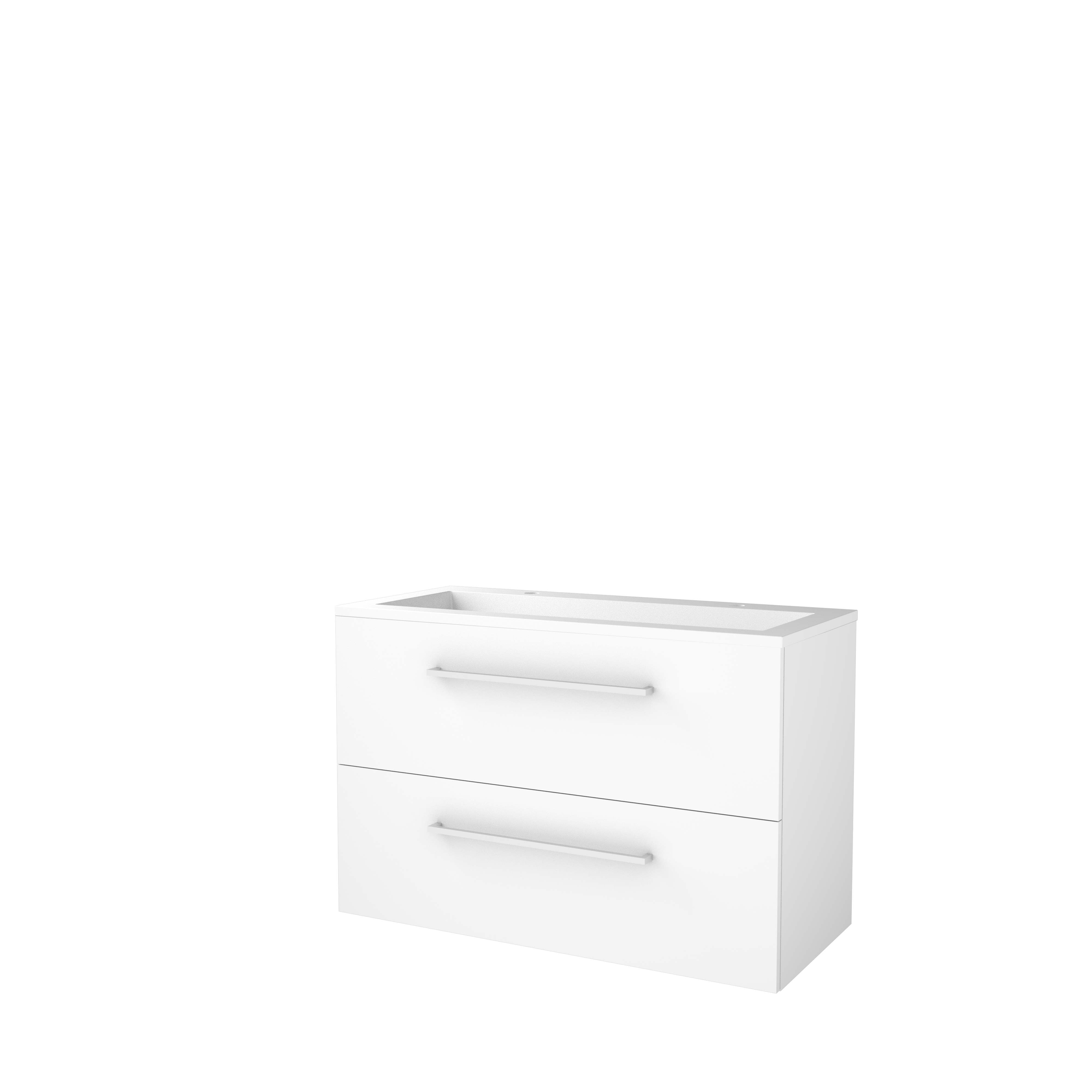 Basic Start 46 set 100x46cm met gr. 2 la Acryl wast. 2 krgt S46GR100A2IW Ice White