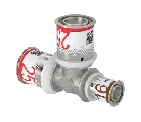 Uponor S Press Plus pers verloop t stuk 25x25x16 1070578