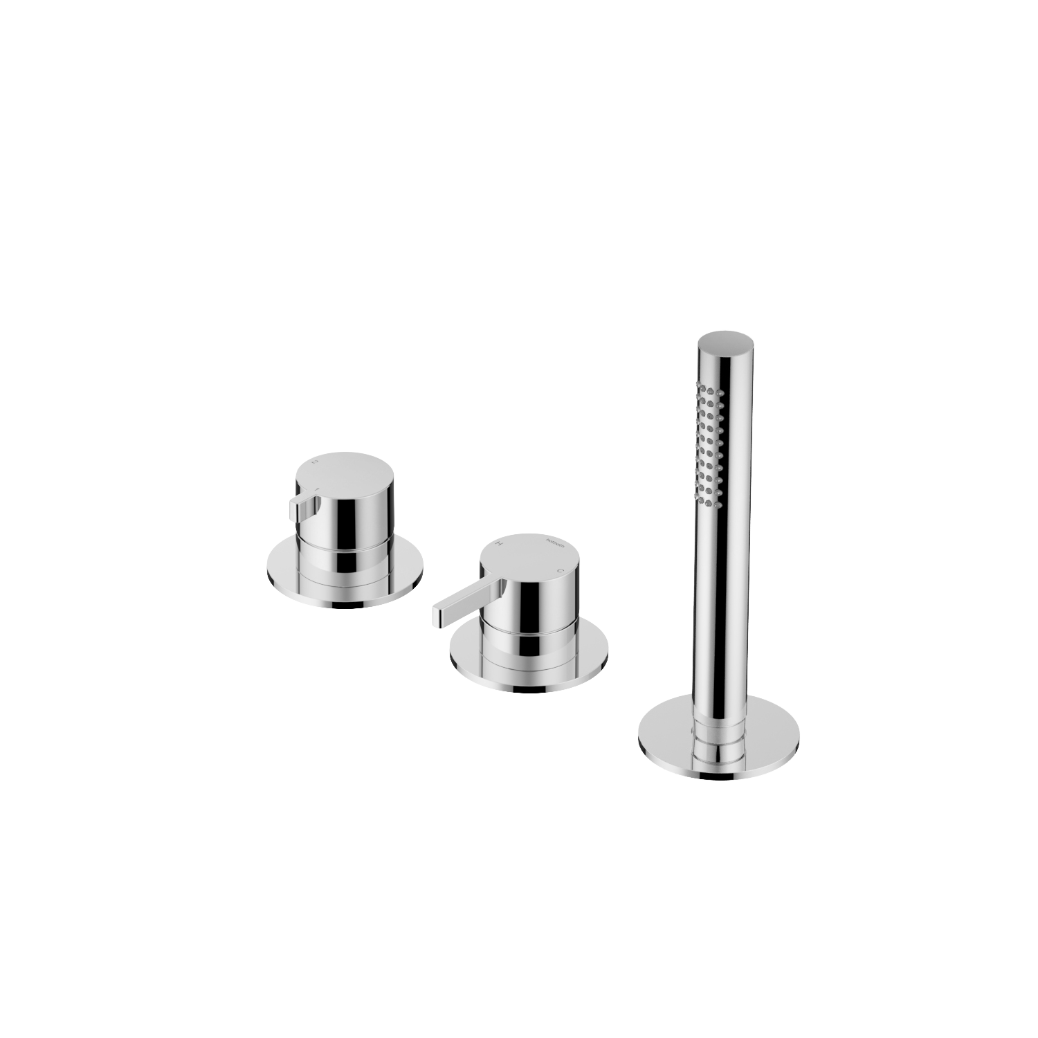 Hotbath Ace badrandcombinatie eenhendel mengkraan m. 2-weg omstel m. handd. AC075CR Chroom