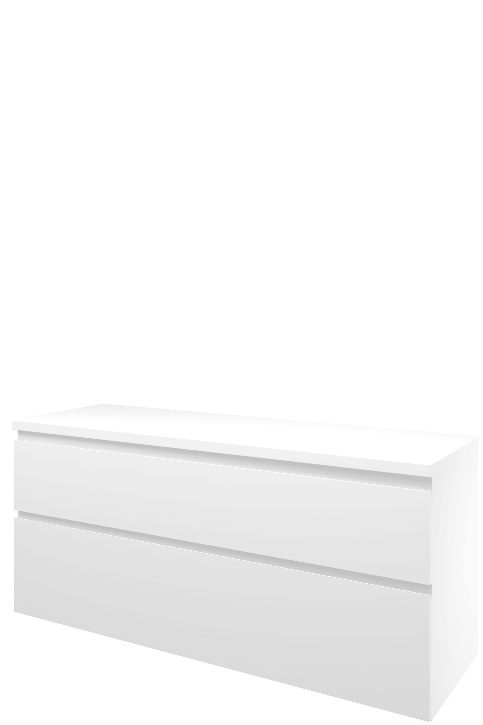 Proline Top afdekplaat + onderk. a-symm. H632xB1400xD460 Mat wit / 1817835