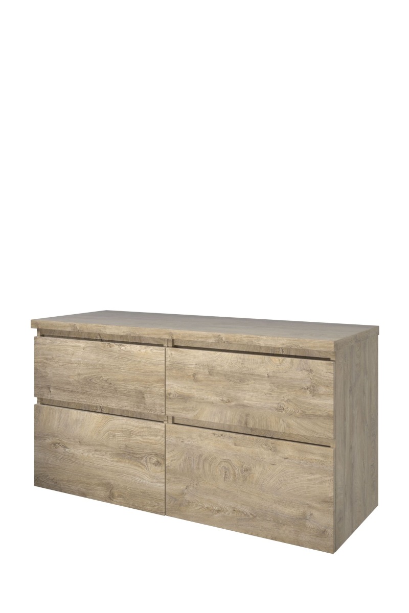 Proline set Top afdekplaat en onderk. 4 laden a-sym. 1817321 Raw oak H632xB1200xD460